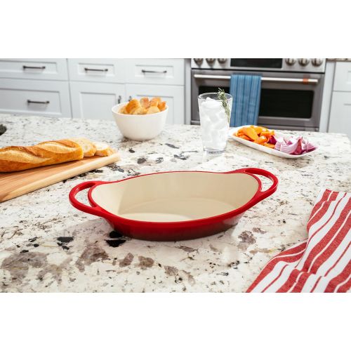 롯지 Lodge Oval casserole, 2 Quart, Red