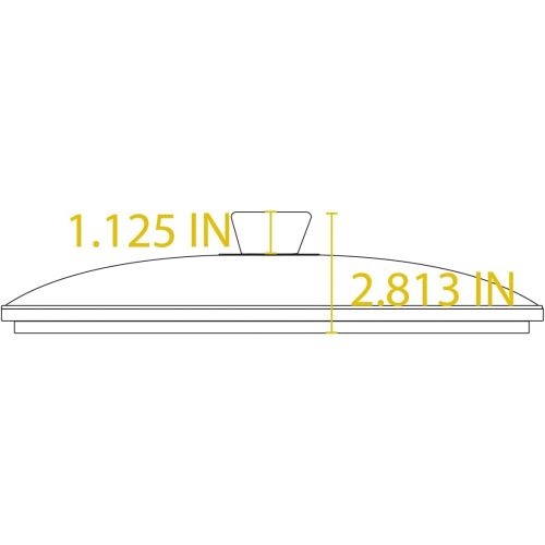 롯지 Lodge Tempered Glass Lid (10.25 Inch) ? Fits Lodge 10-10.25 Inch Cast Iron Skillets and 5 Quart Dutch Ovens