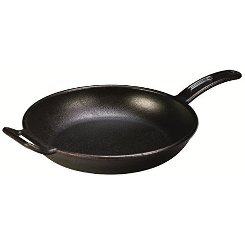 롯지 Lodge Pro-Logic 12 Inch Cast Iron Skillet. Cast Iron Skillet with Dual Handles and Sloped Sides.: Kitchen & Dining