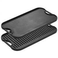 Lodge Pre-Seasoned Cast Iron Reversible Grill/Griddle With Handles, 20 Inch x 10.5 Inch: Kitchen & Dining