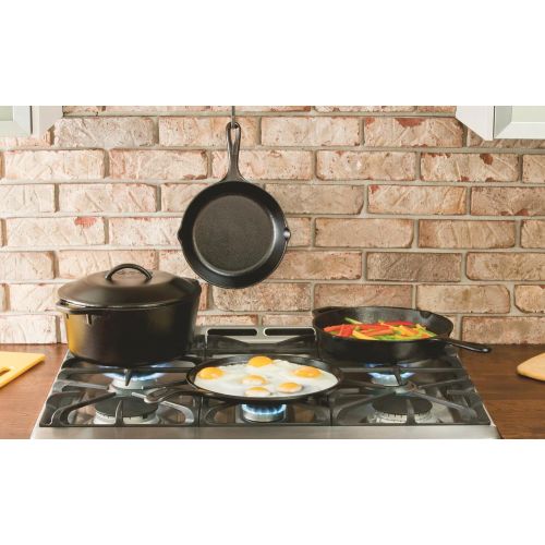 롯지 Lodge LSRG3 Cast Iron Single-Burner Reversible Grill/Griddle, 10.5-inch