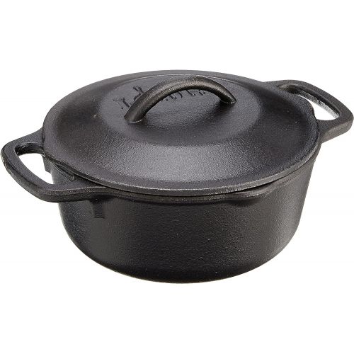 롯지 Lodge Cast Iron Serving Pot, 1 Quart, Black