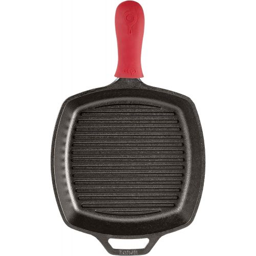 롯지 Lodge Manufacturing Company Lodge Cast Iron 10.5-inch Square Grill Pan, Black