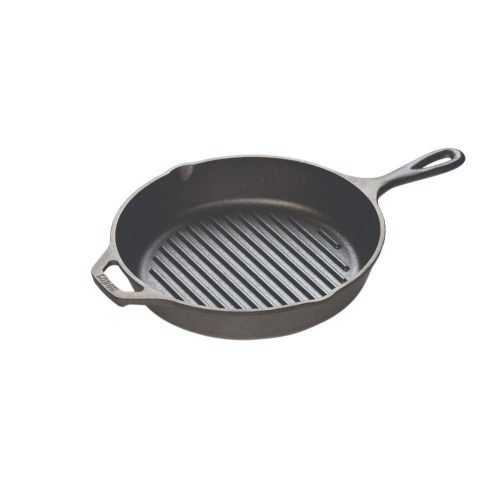 롯지 Lodge Cast Iron Grill Pan, 10.25-inch