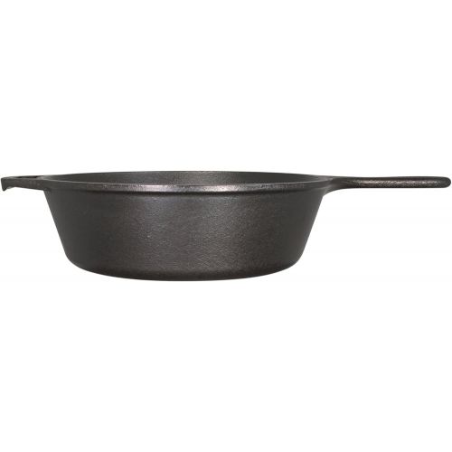 롯지 Lodge Cast Iron Deep Skillet, Pre-Seasoned, 10.25-inch (Black)