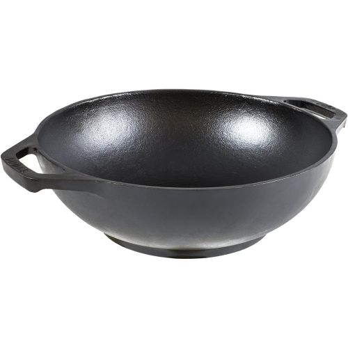 롯지 Lodge 9 Inch Cast Iron Mini Wok w/ Loop Handles