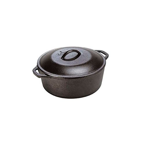 롯지 [아마존베스트]Lodge 5-Quart Cast Iron Dutch Oven with Iron Lid