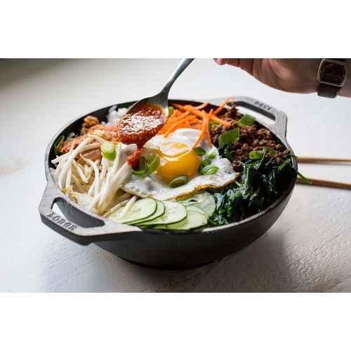 롯지 [아마존베스트]Lodge 9 Inch Cast Iron Mini Wok w/ Loop Handles