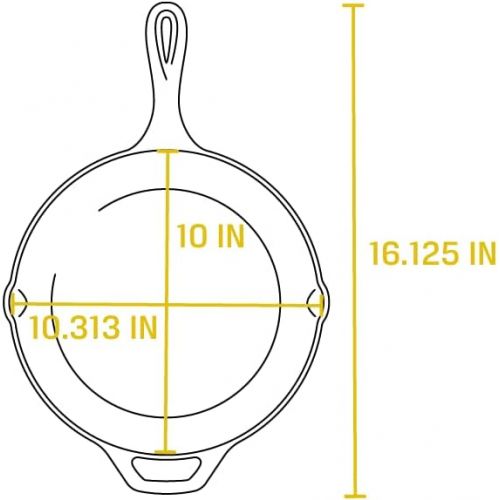 롯지 [무료배송]주철 프라이팬 블랙 시즈닝 처리 보조 핸들 포함 26cm