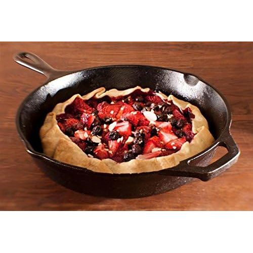 롯지 Lodge Pre-Seasoned Cast-Iron 8-Inch and 6.5-Inch Skillets with 2 Lodge Mini Silicone Hot Handle Holders