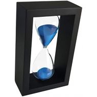 [아마존베스트]Lodunsyr Hourglass 45 Minute Timer Hourglass for Ornament Christmas New Year Birthday Tea Coffee Table Bookshelf School Game Woods Frame Hourglass Decoration Blue