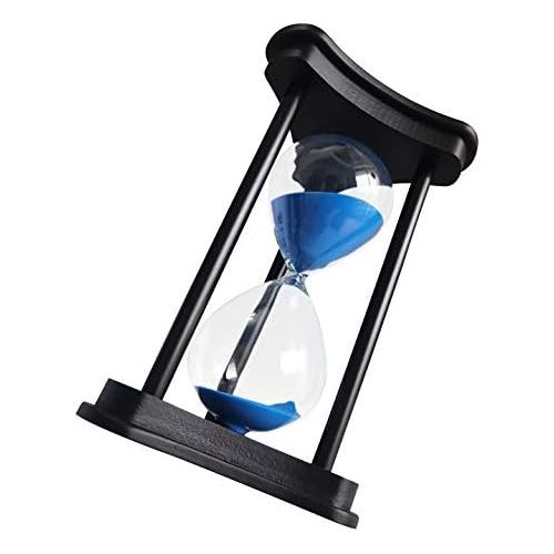  [아마존베스트]Lodunsyr Hourglass 60 Minute Timer Hourglass for Ornament Christmas New Year Birthday Tea Coffee Table Bookshelf School Game Woods Frame Hourglass 1 Hour Decoration Blue