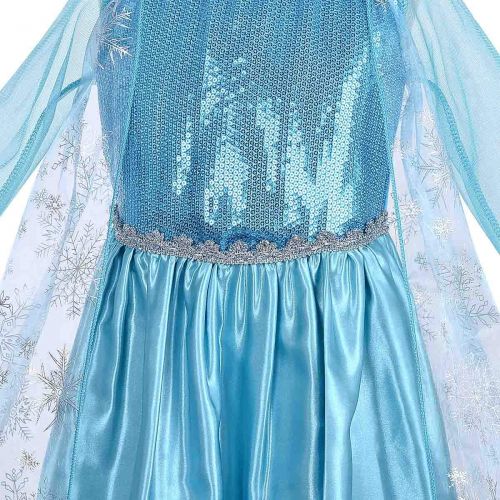  Loel loel Princess Inspired Girls Snow Queen Party Costume Dress