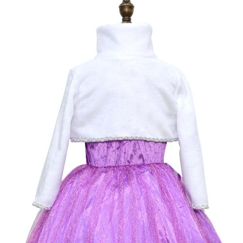  Loel loel Little Girls Faux Fur Princess Shrug Crop Cape Coat for Wedding Gown
