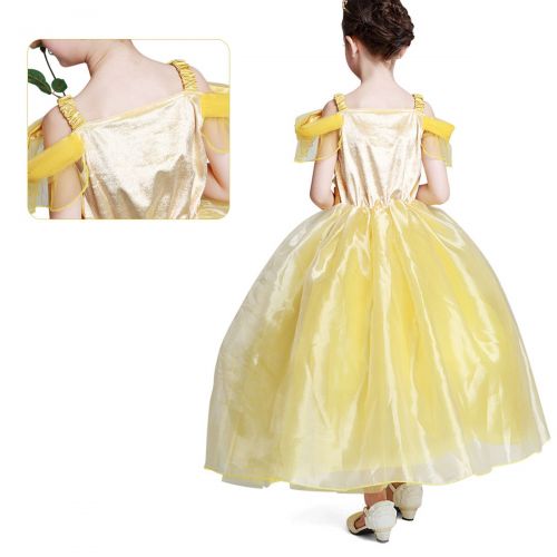  Loel loel Girls Princess Belle Costume Party Fancy Dress Up