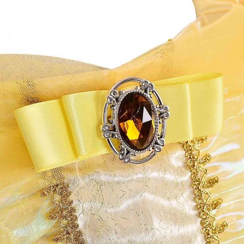  Loel loel Girls Princess Belle Costume Party Fancy Dress Up