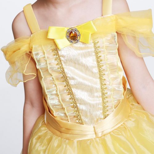  Loel loel Girls Princess Belle Costume Party Fancy Dress Up