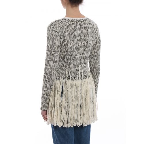  Loewe Woven boucle effect fringed jacket