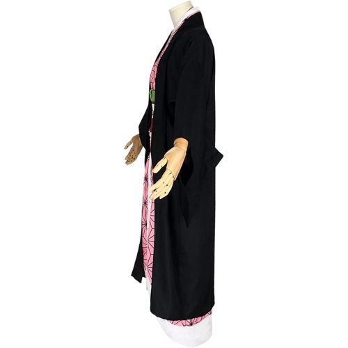  할로윈 용품Lofeery Adult Demon Slayer Cape Cloak Outfits Kamado Nezuko Kimono Robe Cosplay Costume Halloween Jacket Suits Uniform Unisex