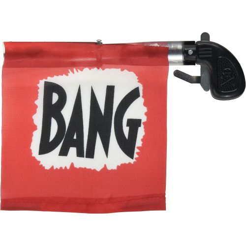  Loftus Star Power Starter Prank Bang Gun Flag Pistol, Black Red, 5