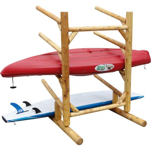  [아마존베스트]Log Kayak Rack 4-Place One-Sided Kayak and SUP Rack