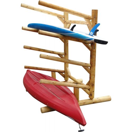  [아마존베스트]Log Kayak Rack 4-Place One-Sided Kayak and SUP Rack