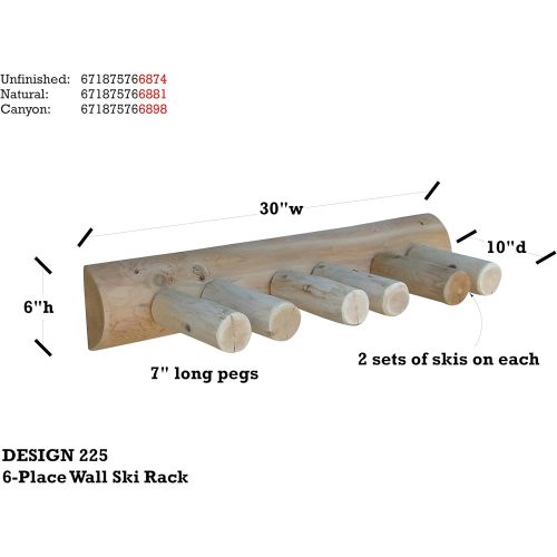  [아마존베스트]Log Kayak Rack 6 Place Wall Ski Rack