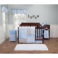 Logan 3-piece Blue Grey Crib Bedding Set by Trend Lab