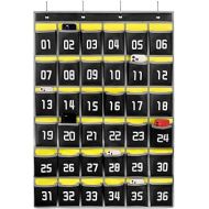 Loghot Numbered Classroom Sundries Closet Pocket Chart for Cell Phones Holder Wall Door Hanging Organizer (36 Pockets Black)
