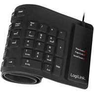 [아마존베스트]LogiLink Keyboard Flexible Waterproof USB with PS/2 Black