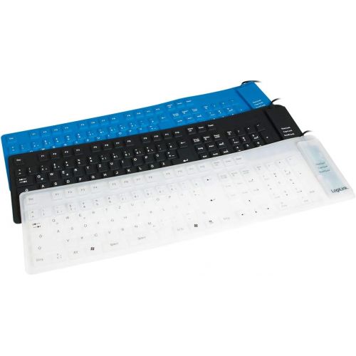  [아마존베스트]LogiLink Keyboard Flexible Waterproof USB with PS/2 Black