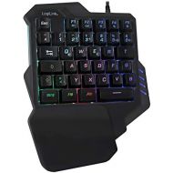 [아마존베스트]LogiLink Illuminated one-hand gaming keyboard with ergonomic palm rest and great lighting effects and programmable buttons for Windows, Linux and MAC in black