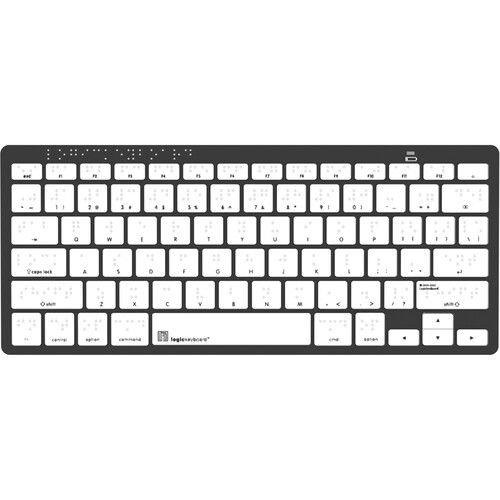  Logickeyboard Braille Wireless Keyboard (Mac and iOS, US English)