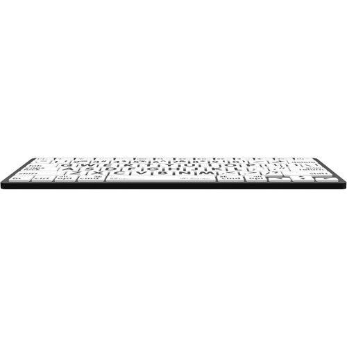  Logickeyboard Braille/LargePrint Black-on-White Wireless Keyboard (Mac and iOS, US English)