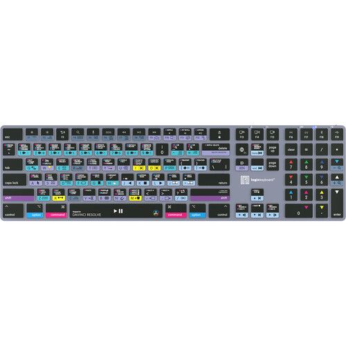  Logickeyboard TITAN Wireless Keyboard for DaVinci Resolve (Mac)