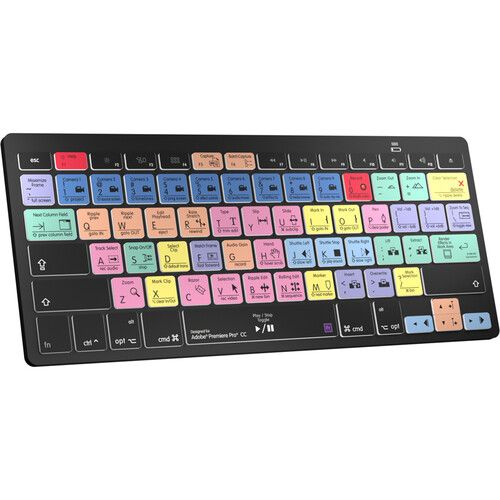  Logickeyboard Mini Bluetooth Keyboard for Premiere Pro CC (Mac, US English)