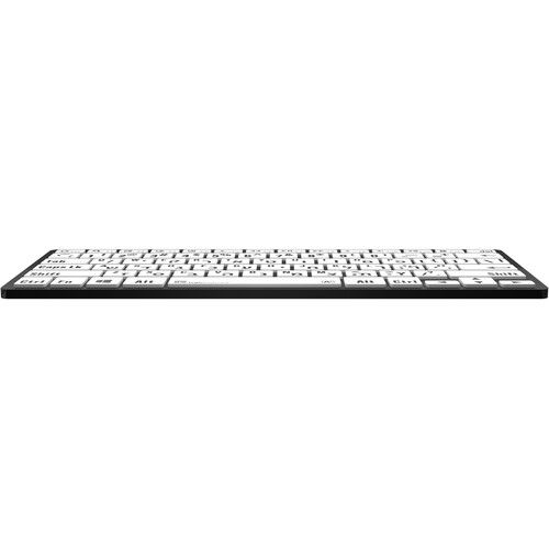  Logickeyboard LargePrint Black-on-White Bluetooth Mini Keyboard (Windows, US English & Hebrew)