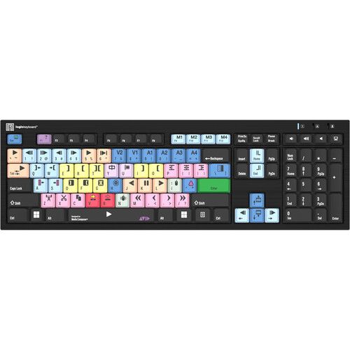  Logickeyboard Nero Slimline Keyboard for Avid Media Composer (Windows, US English)