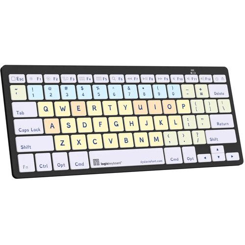  Logickeyboard Dyslexie Bluetooth Mini Keyboard for Mac (US English)