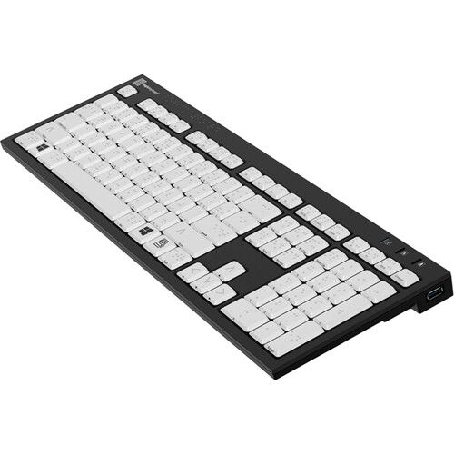  Logickeyboard Nero Slimline 6-Dot Braille Wired Keyboard (Windows, US English)