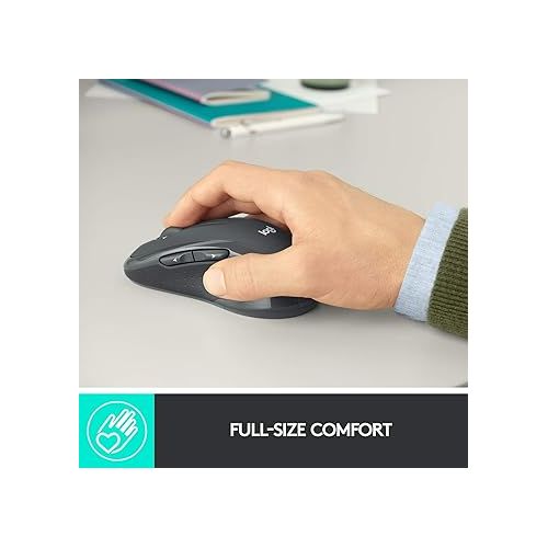 로지텍 Logitech M510 Wireless Computer Mouse for PC with USB Unifying Receiver - Graphite