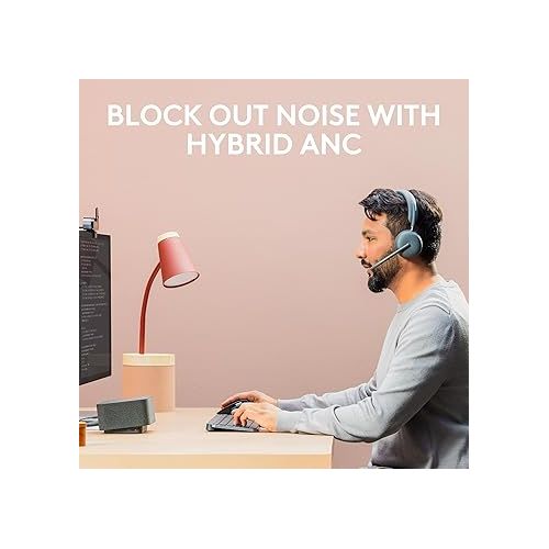 로지텍 Logitech Zone 950 Premium Noise Canceling Headset with Hybrid ANC, Bluetooth, USB-C, USB-A, Certified for Zoom, Google Meet, Google Voice, and Fast Pair - Graphite
