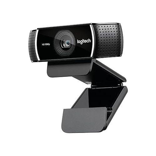 로지텍 logitech C922 Pro Stream Webcam 1080P Camera for HD Video Streaming & Recording 960-001087(Renewed)