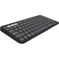 Logitech Pebble Keys 2 K380s, Multi-Device Bluetooth Wireless Keyboard with Customizable Shortcuts, Slim and Portable, Easy-Switch for Windows, macOS, iPadOS, Android, Chrome OS - Tonal Graphite