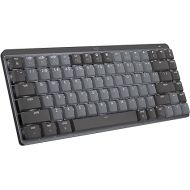Logitech MX Mechanical Mini for Mac Wireless Illuminated Keyboard, Low-Profile Switches, Tactile Quiet Keys, Bluetooth, USB-C, Apple, iPad - Space Grey - With Free Adobe Creative Cloud Subscription