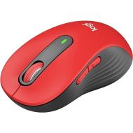 Logitech Signature M650 L Full Size Wireless Mouse - For Large Sized Hands, 2-Year Battery, Silent Clicks, Customizable Side Buttons, Bluetooth, for PC/Mac/Multi-Device/Chromebook - Classic Red