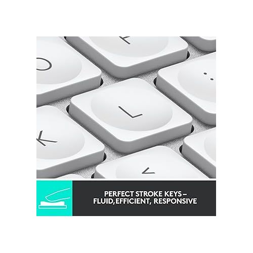 로지텍 Logitech MX Backlit Keys Mini for Mac Minimalist Wireless Illuminated Keyboard, Compact, Bluetooth, USB-C, for MacBook Pro, Macbook Air, iMac, iPad - With Free Adobe Creative Cloud Subscription