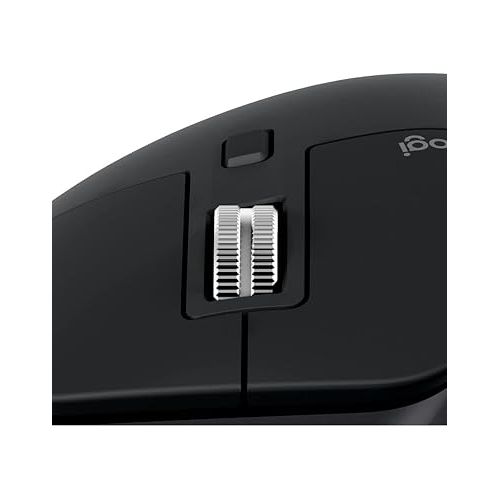 로지텍 Logitech MX Master 3S - Wireless Performance Mouse with Ultra-Fast Scrolling, Ergo, 8K DPI, Track on Glass, Quiet Clicks, USB-C, Bluetooth, Windows, Linux, Chrome (Black) (Renewed)