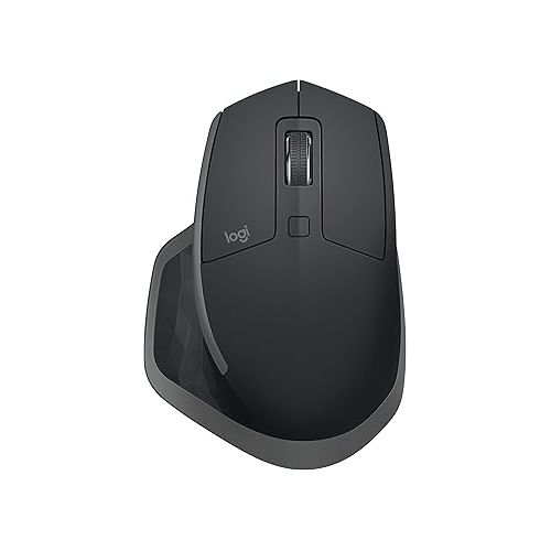 로지텍 Logitech MX Master 2S Wireless Mouse - Hyper-Fast Scrolling, Ergonomic, Rechargeable, Control 3 Computers, Graphite