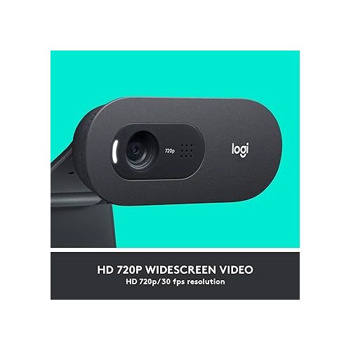 로지텍 Logitech C505 Webcam - 720p HD External USB Camera for Desktop or Laptop with Long-Range Microphone, Compatible with PC or Mac